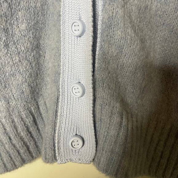 Forte Forte Stretch Brushed Wool Mohair Cardigan in Blue Ciel Sz 1 US S - Picture 8 of 9